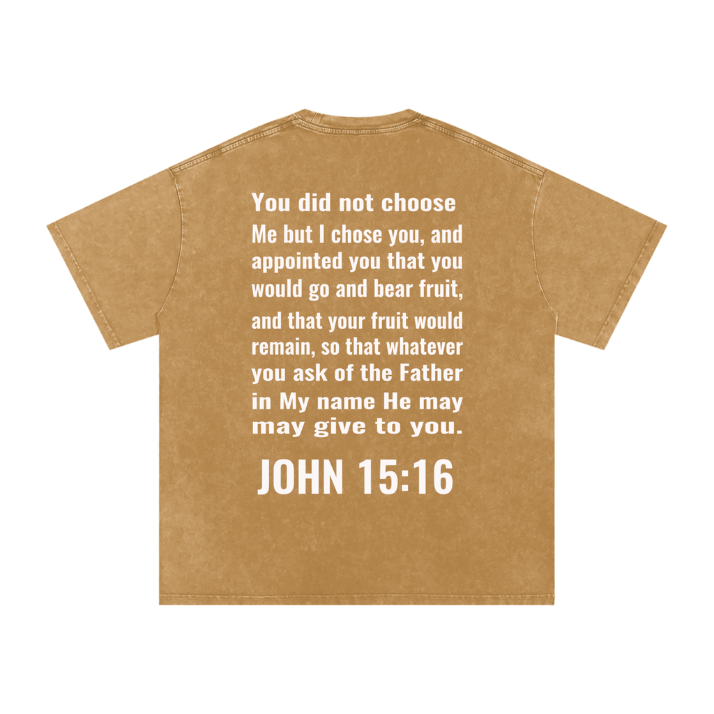 Snow Washed Oversized Cotton T-Shirt