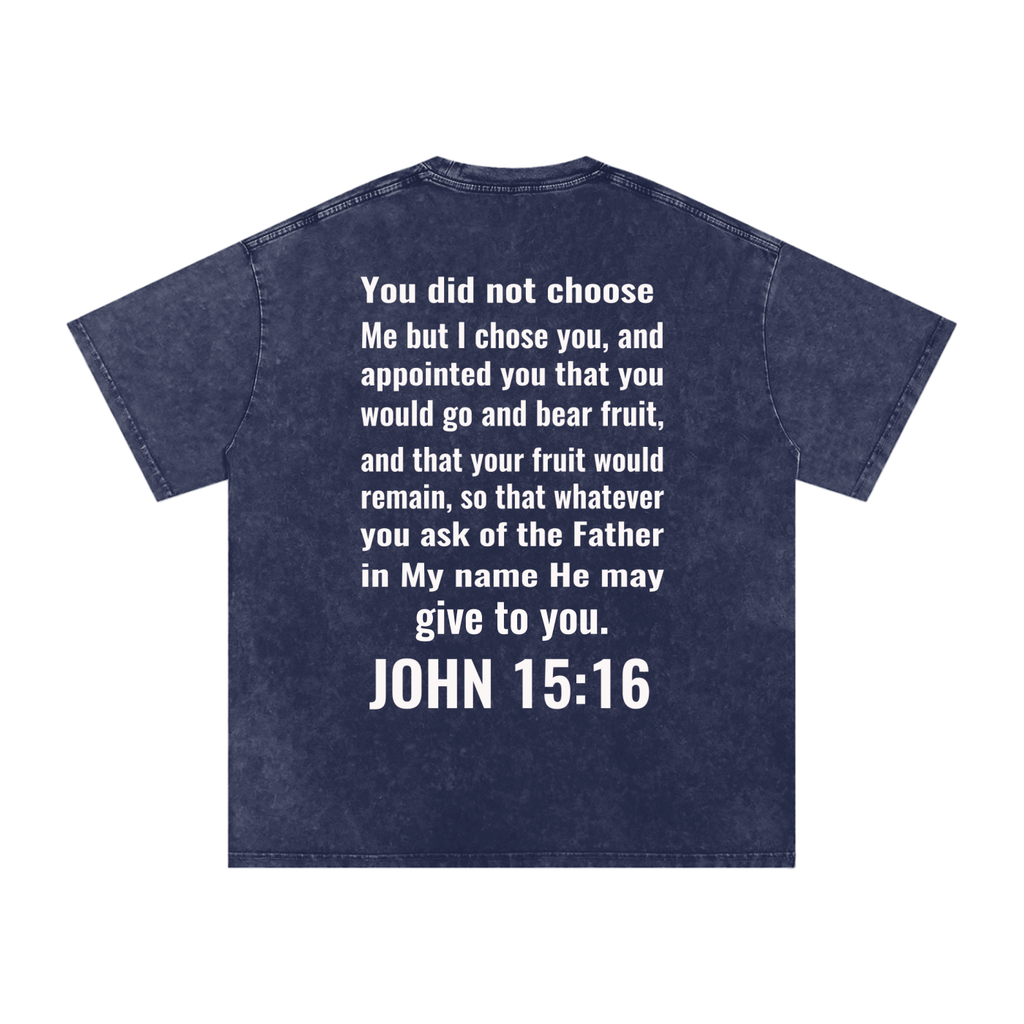 Snow Washed Oversized Cotton T-Shirt