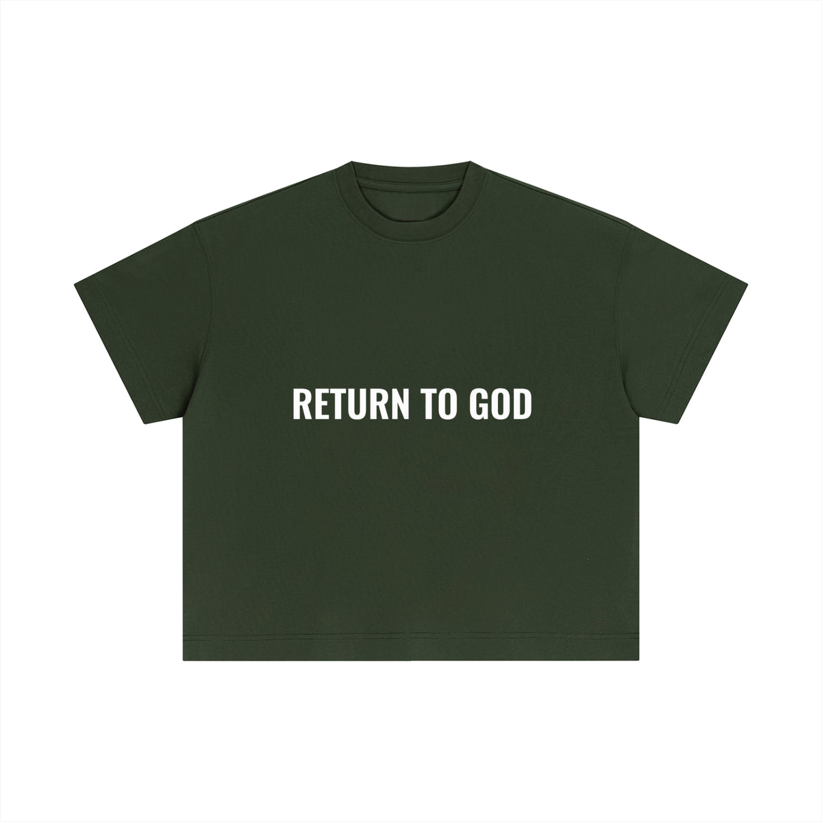 Return To God-Essential Cotton Boxy T-Shirt