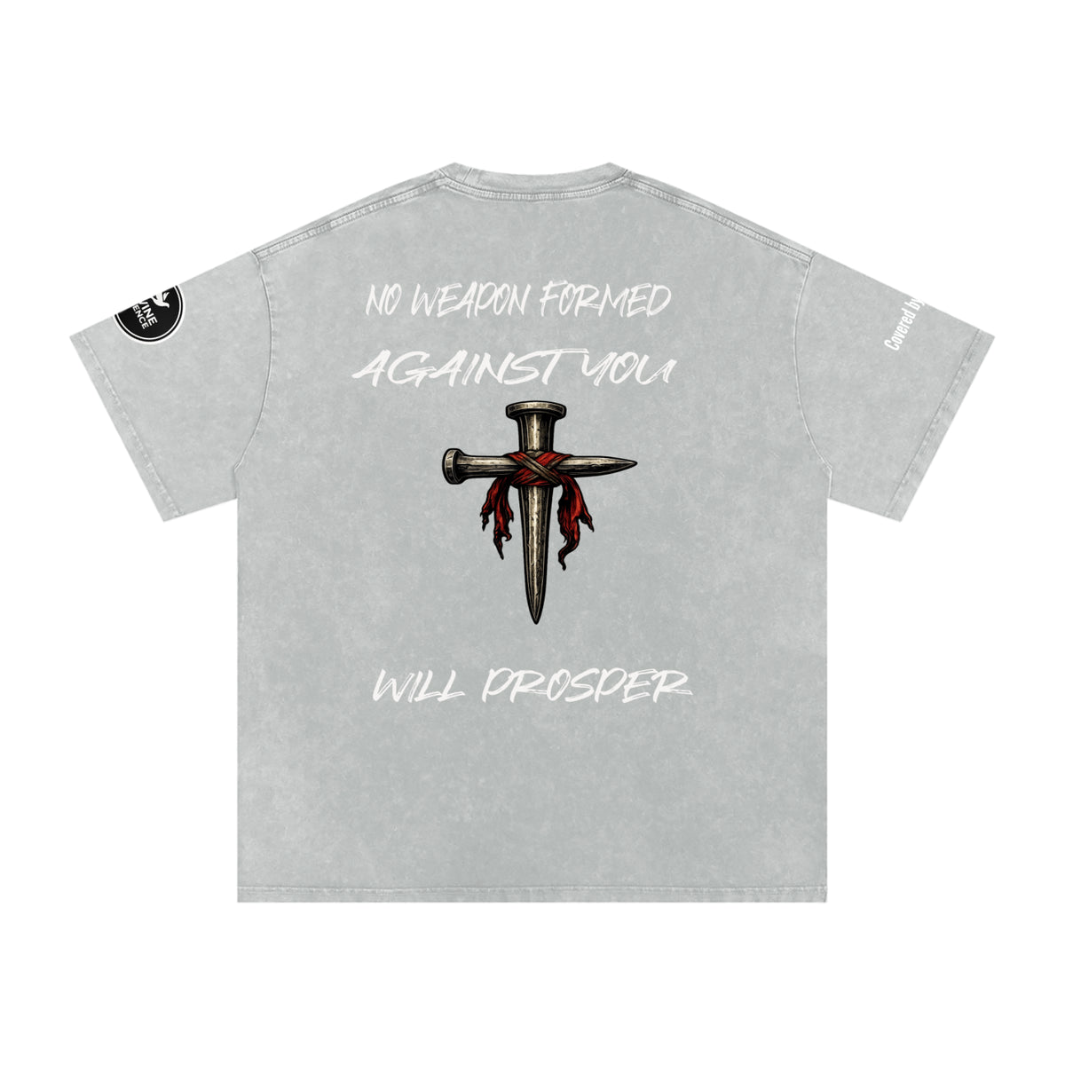 Isaiah 54:17-Snow Washed Oversized Cotton T-Shirt