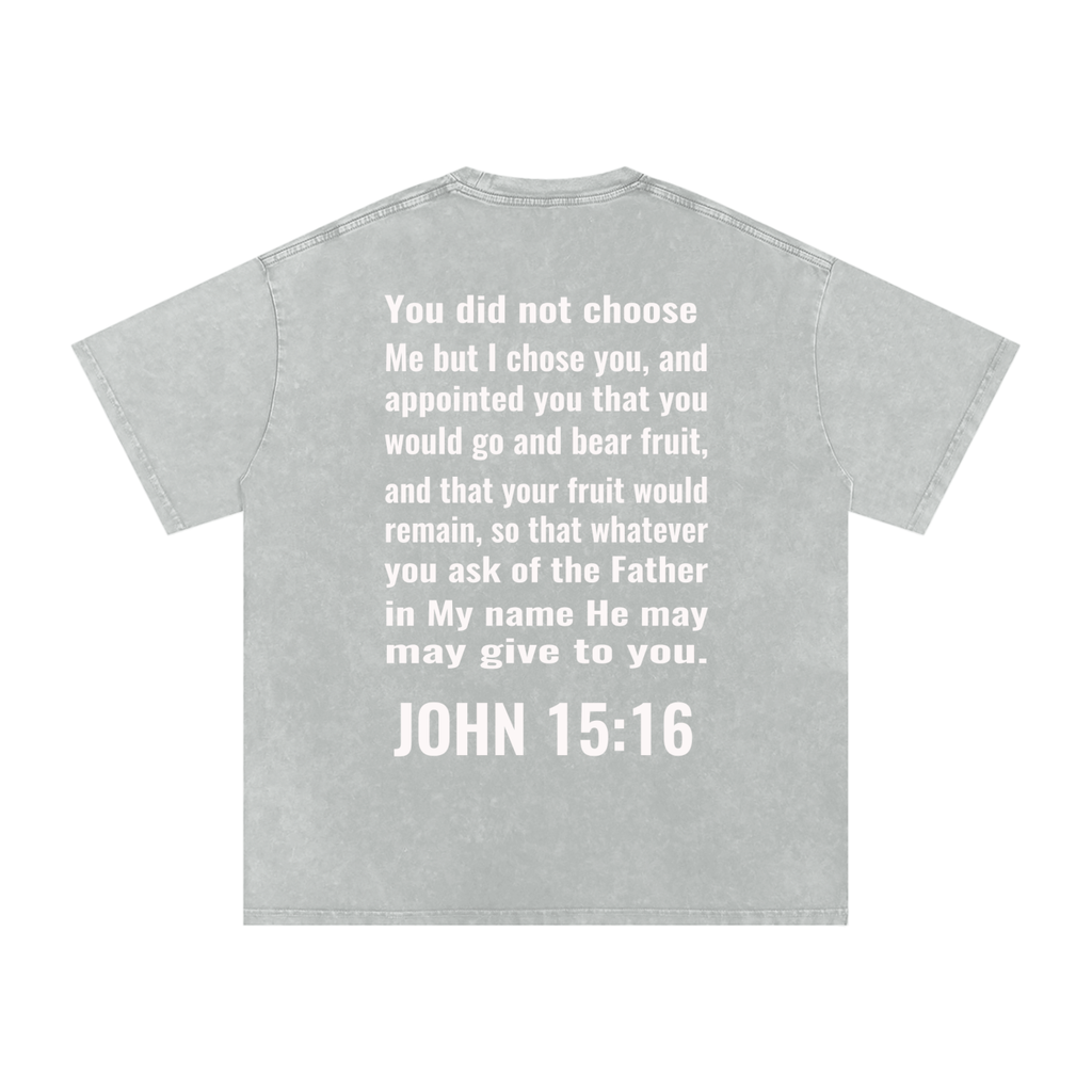 Snow Washed Oversized Cotton T-Shirt