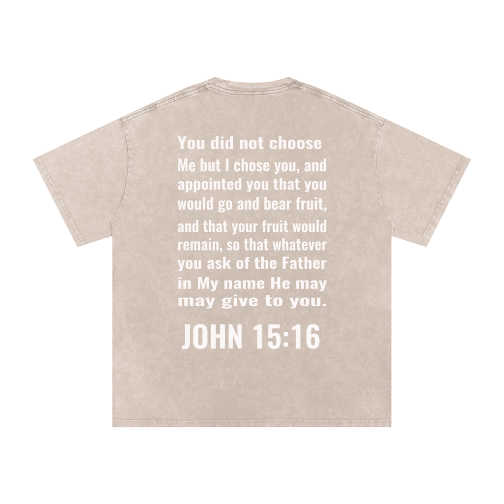 Snow Washed Oversized Cotton T-Shirt