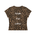 Women’s Leopard Print Crop T-Shirt