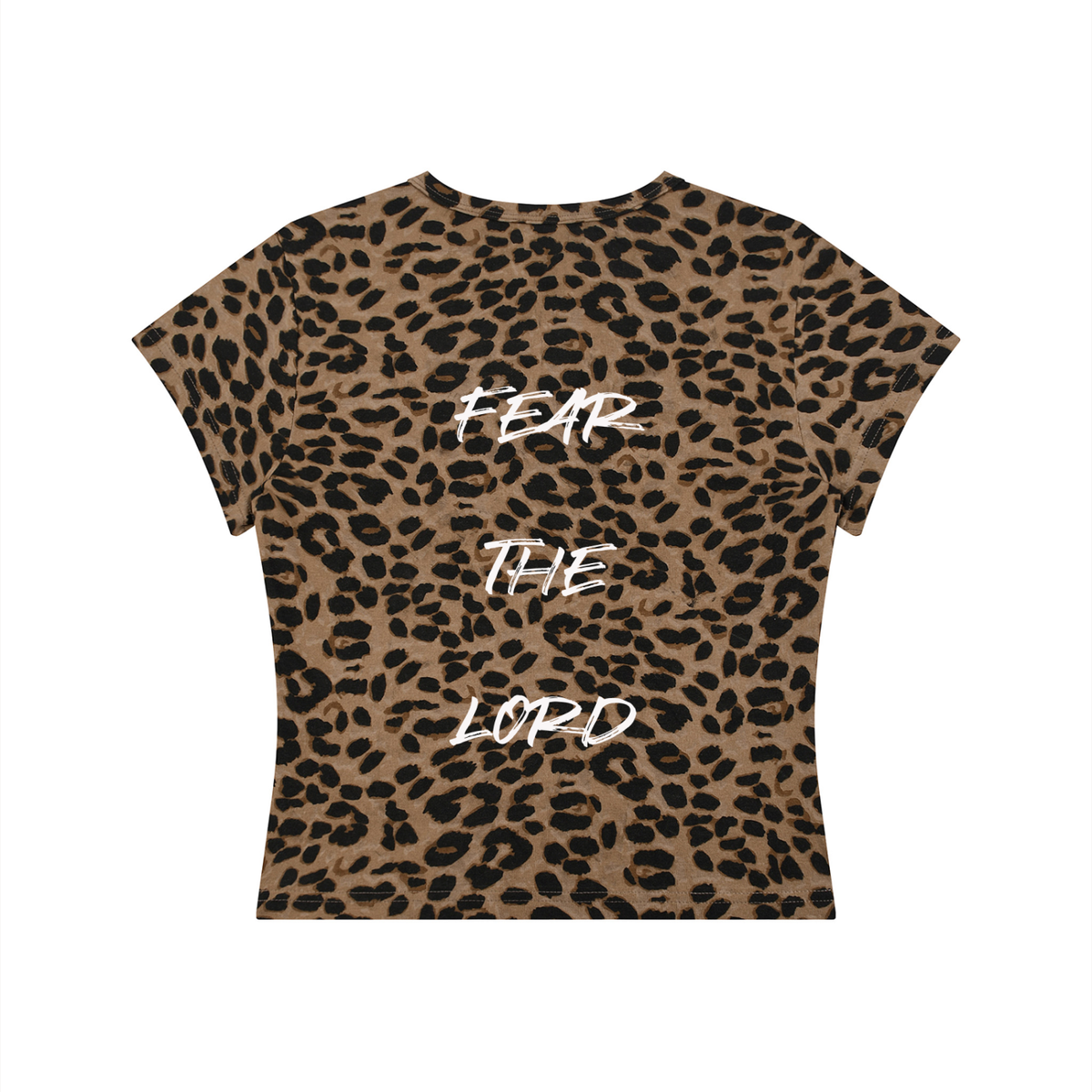 Women’s Leopard Print Crop T-Shirt