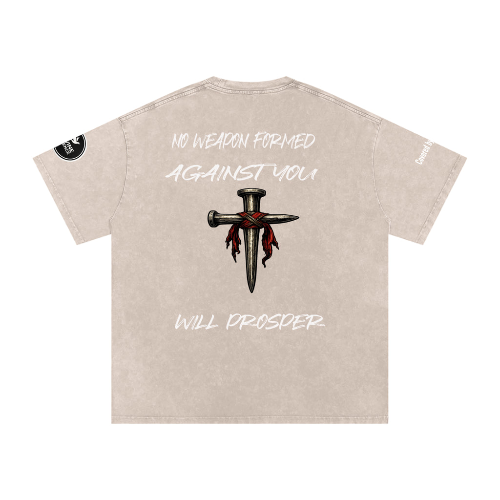 Isaiah 54:17-Snow Washed Oversized Cotton T-Shirt