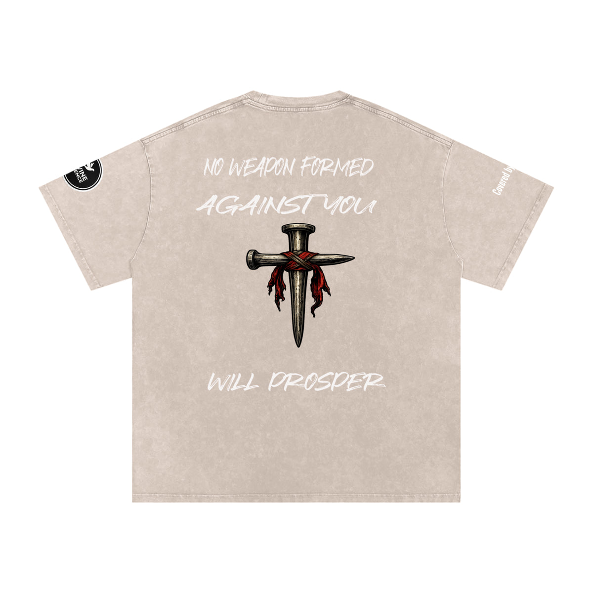 Isaiah 54:17-Snow Washed Oversized Cotton T-Shirt