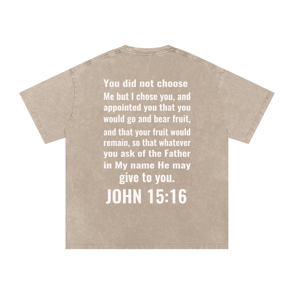 Snow Washed Oversized Cotton T-Shirt