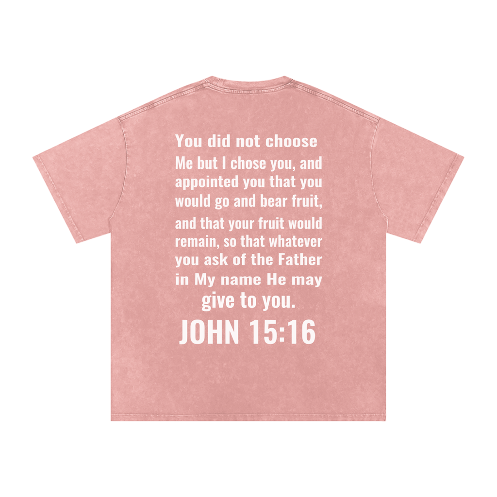 Snow Washed Oversized Cotton T-Shirt