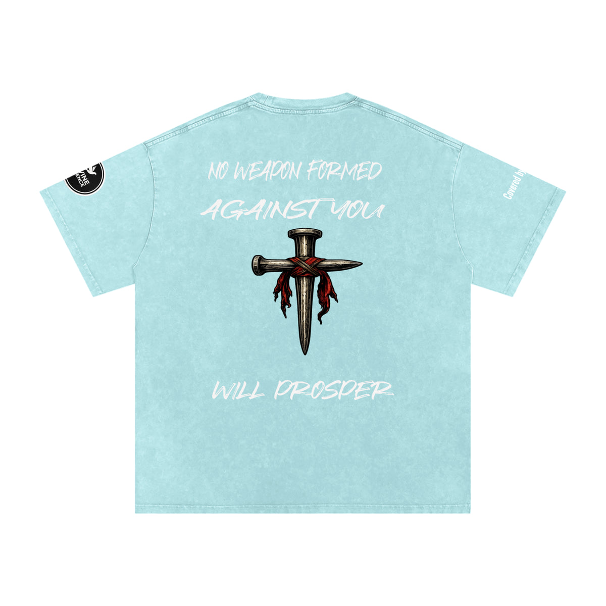 Isaiah 54:17-Snow Washed Oversized Cotton T-Shirt