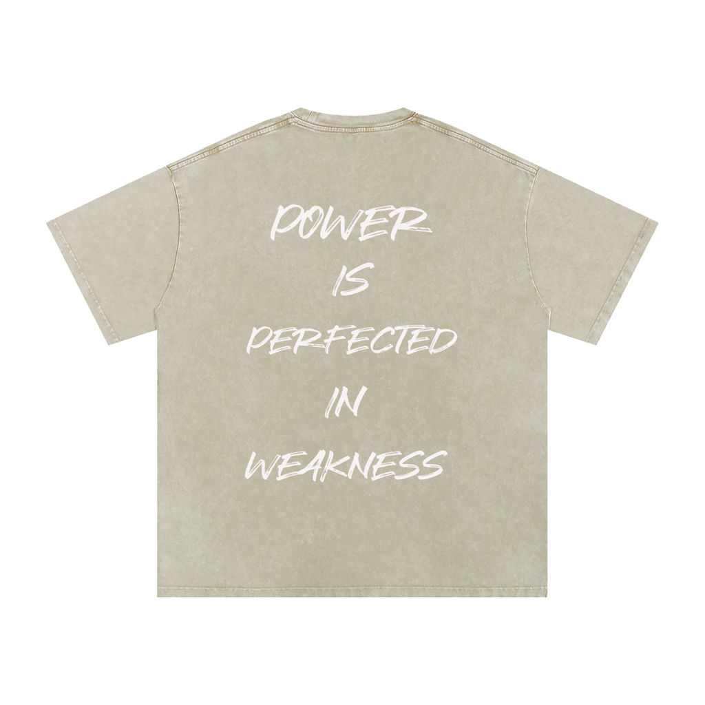 Snow Washed Oversized Cotton T-Shirt