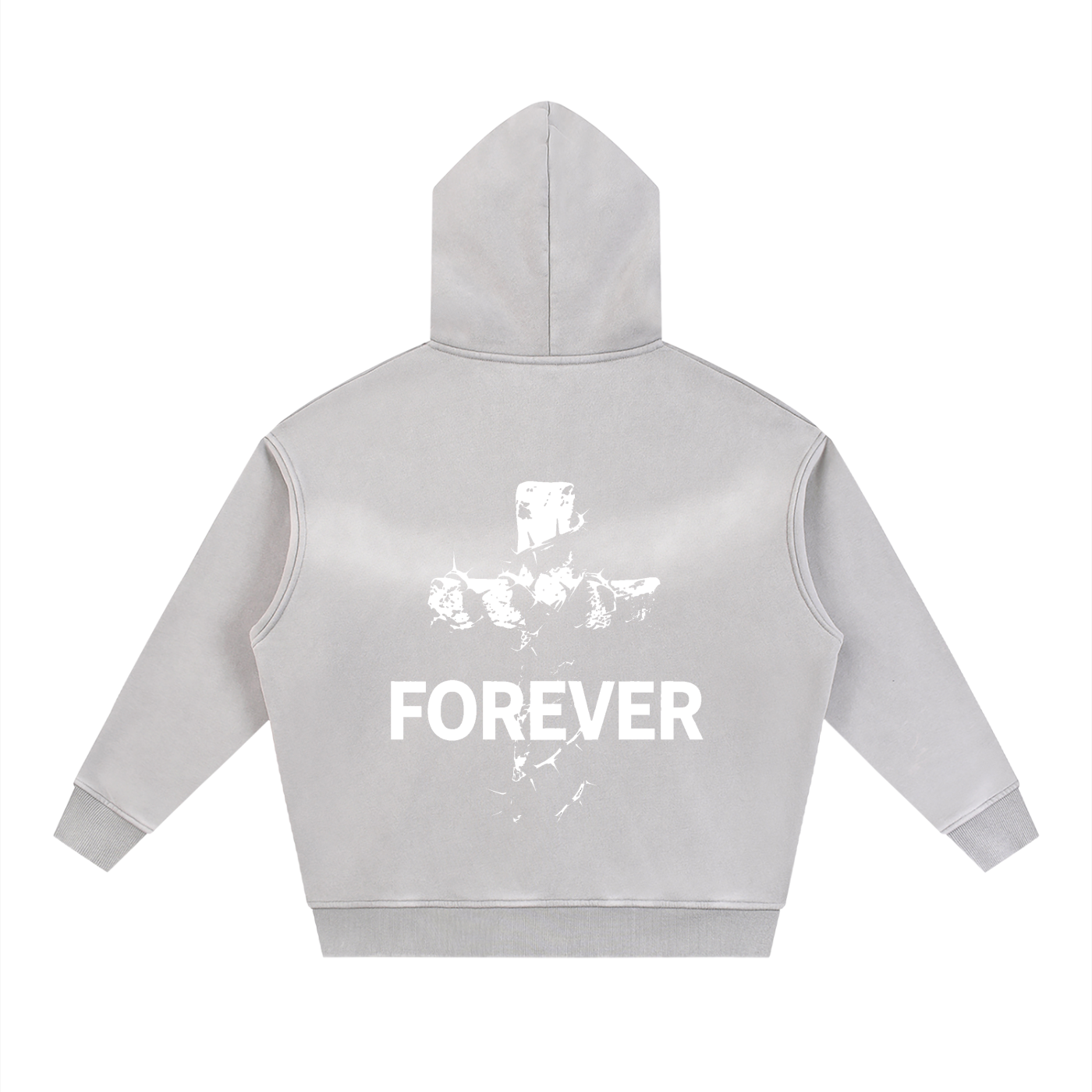 Sunfade Two-way Zipper Boxy Fleece Hoodie