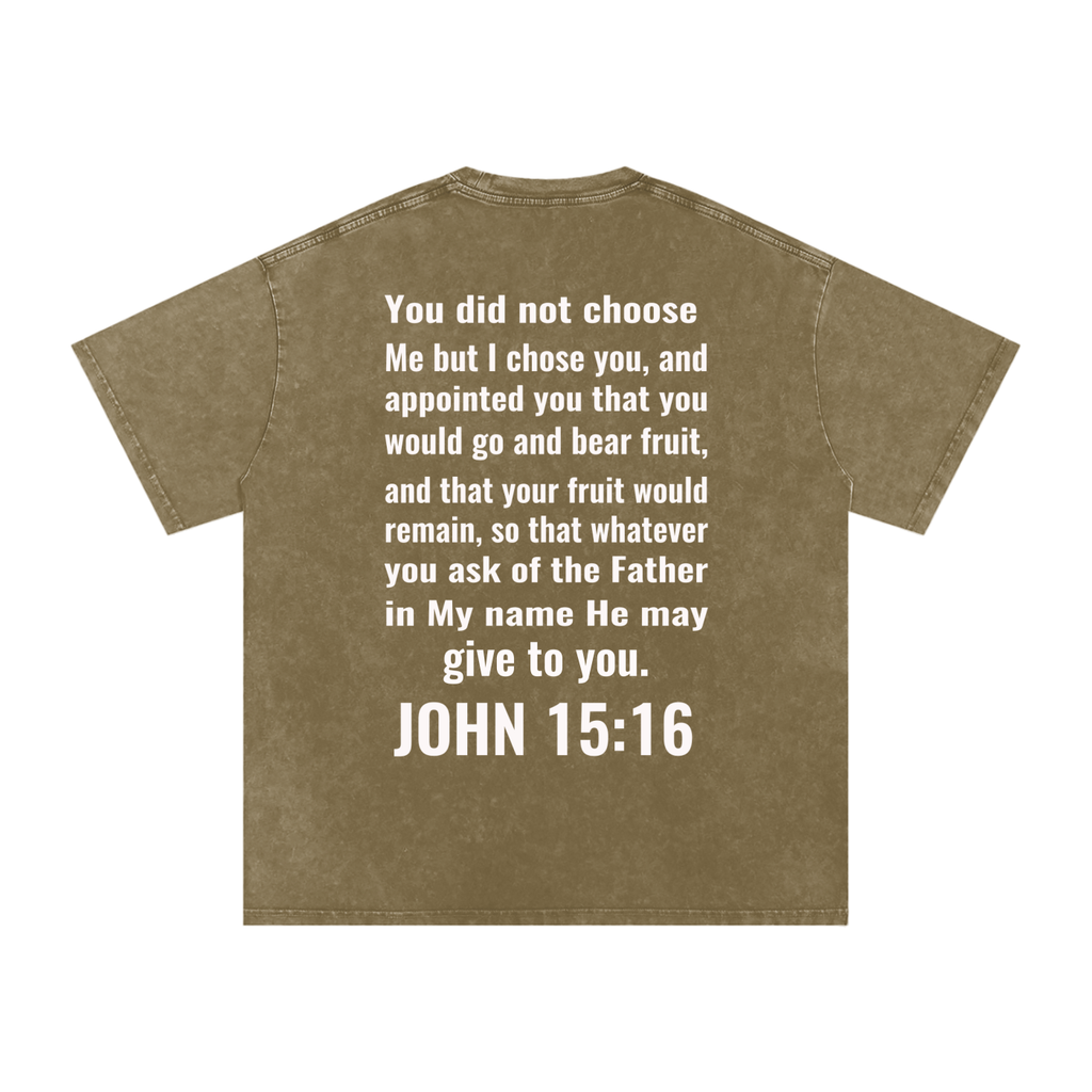 Snow Washed Oversized Cotton T-Shirt