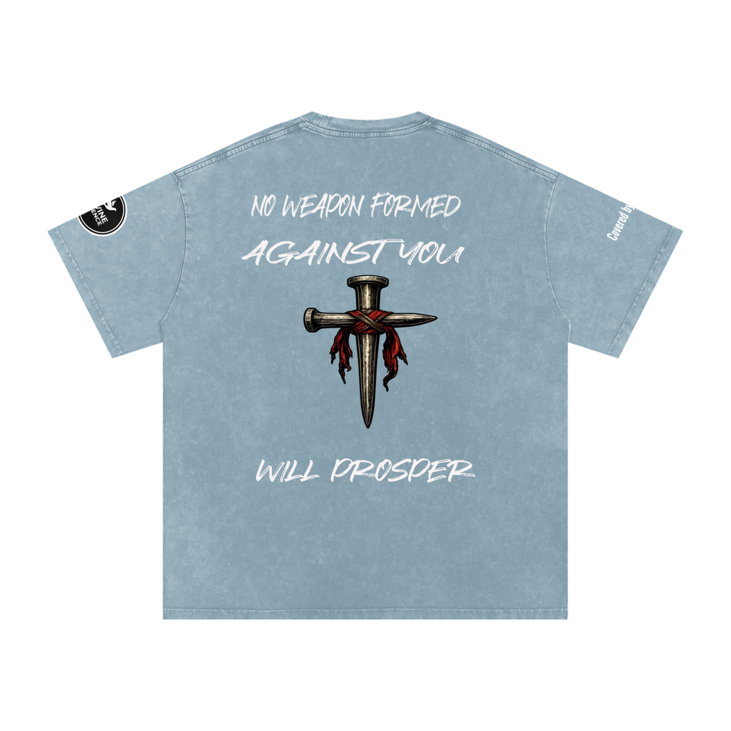 Snow Washed Oversized Cotton T-Shirt