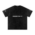 Isaiah 54:17-Snow Washed Oversized Cotton T-Shirt