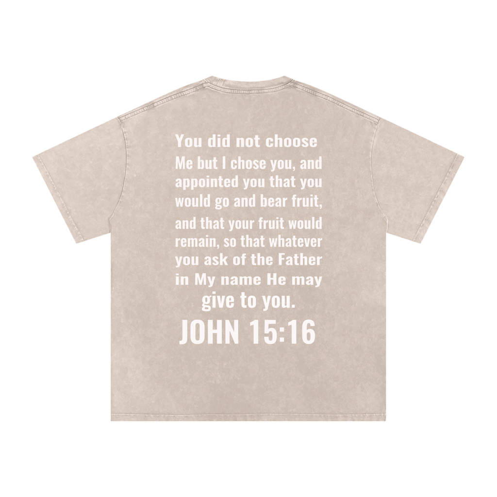 Snow Washed Oversized Cotton T-Shirt
