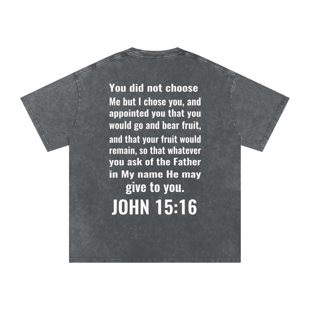 Snow Washed Oversized Cotton T-Shirt