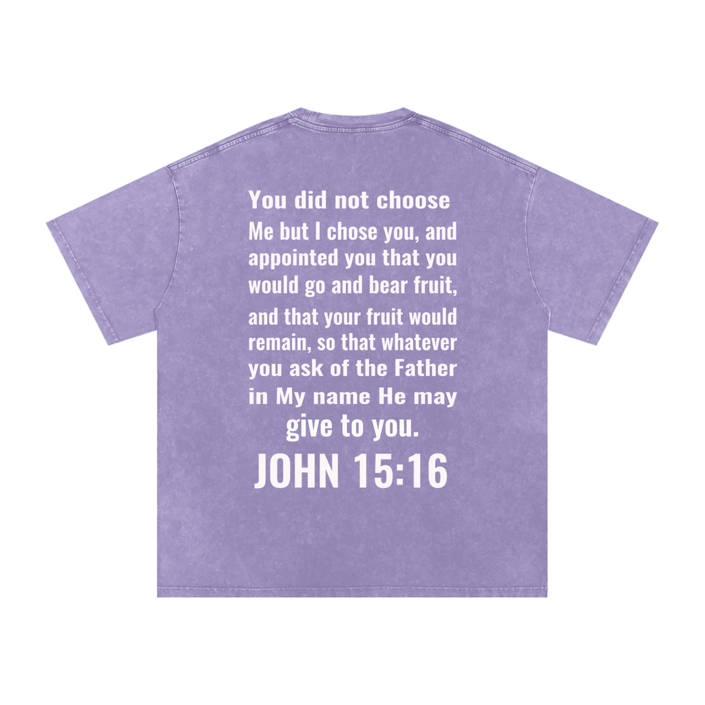 Snow Washed Oversized Cotton T-Shirt
