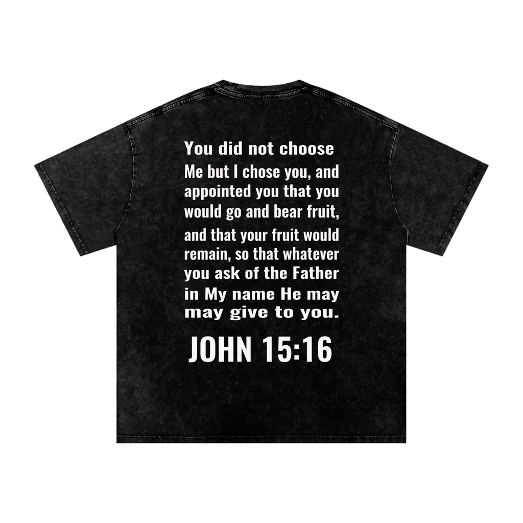 Snow Washed Oversized Cotton T-Shirt