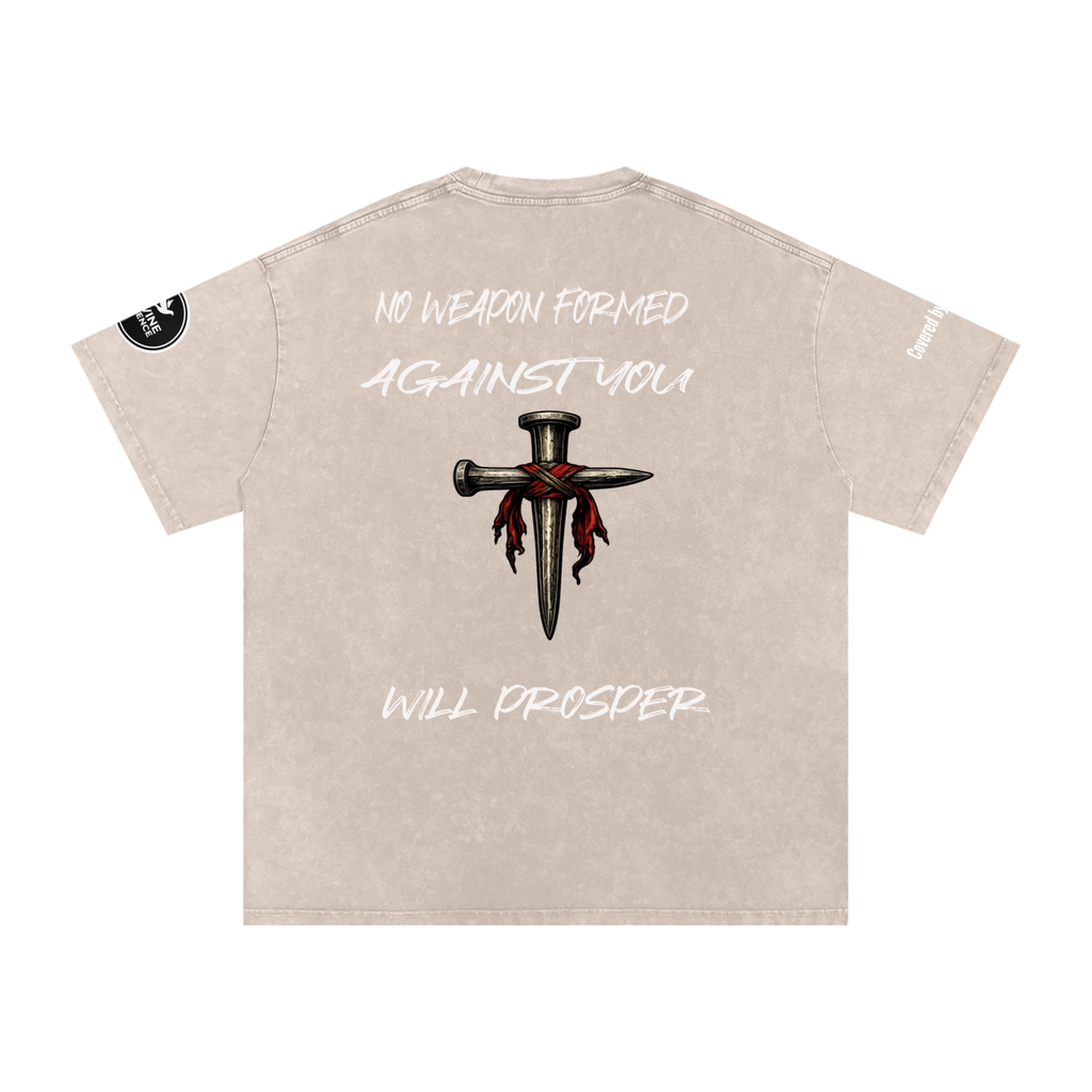 Snow Washed Oversized Cotton T-Shirt
