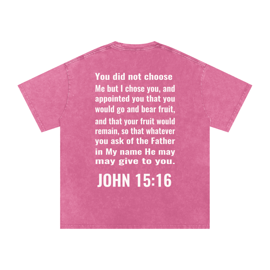 Snow Washed Oversized Cotton T-Shirt
