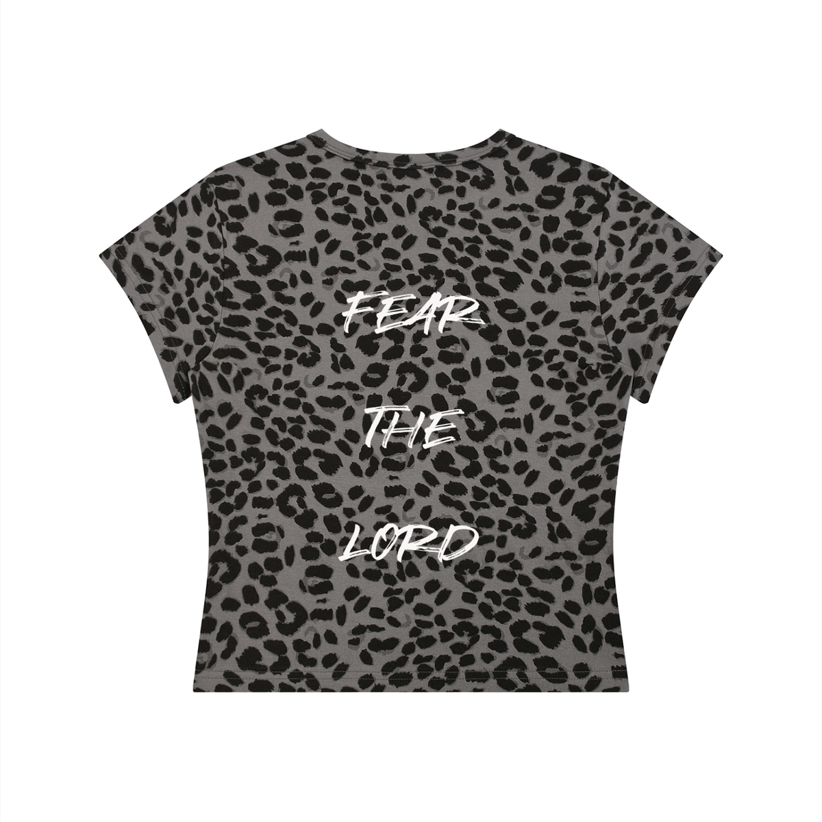 Women’s Leopard Print Crop T-Shirt
