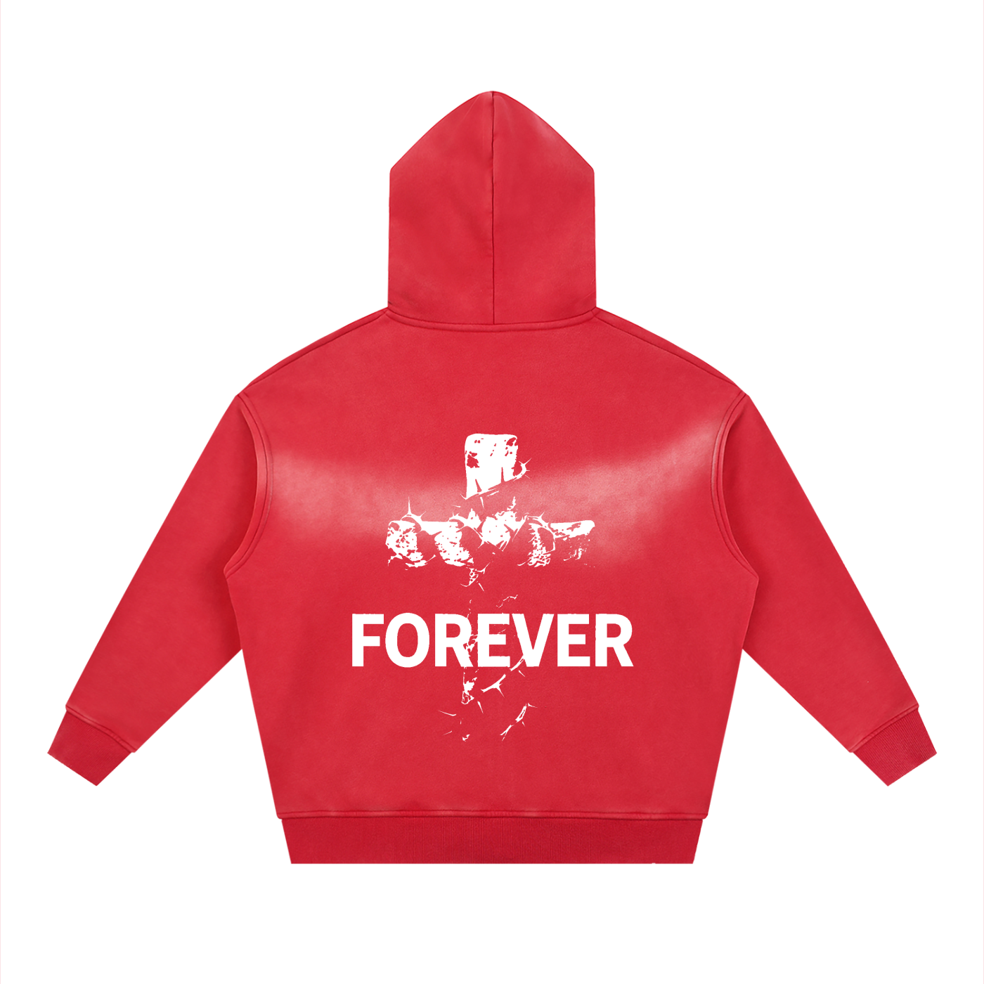 Sunfade Two-way Zipper Boxy Fleece Hoodie