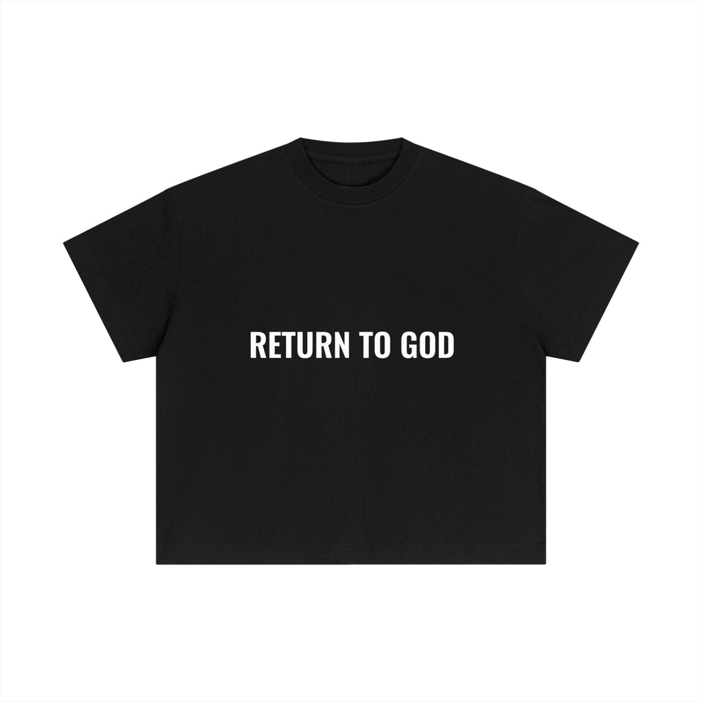 Return To God-Essential Cotton Boxy T-Shirt