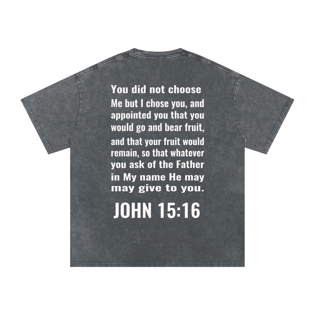 Snow Washed Oversized Cotton T-Shirt